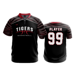2566 FD Quarter Zip SS - Ribbed Collar CIRCLEVILLE-TIGERS-BBALL