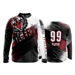 2573 FD Quarter Zip Batting Jacket LS CENTRAL-OHIO-TIGERS