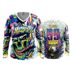 2478 FD Womens V-Neck Longsleeve LA-MISFITS-WHITE