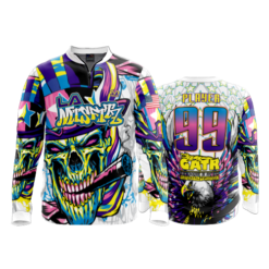 2478 FD Quarter Zip Batting Jacket LS LA-MISFITS-WHITE