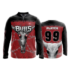 2564 FD Quarter Zip LS - Ribbed Collar BULLS-BASKETBALL