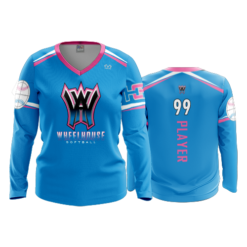 2105 FD Womens V-Neck Longsleeve WHEELHOUSE-BLUE-FLO-FLO INK + $5