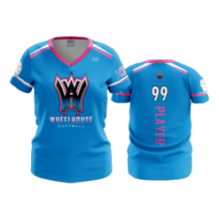 2105 FD Womens V-Neck WHEELHOUSE-BLUE-FLO-FLO INK + $5