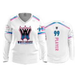 2105 FD Womens V-Neck Longsleeve WHEELHOUSE-WHITE-FLO-FLO INK + $5