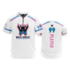 2105 FD Quarter Zip Batting Jacket SS WHEELHOUSE-WHITE-FLO-FLO INK + $5