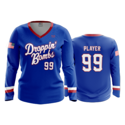 1256 FD Womens V-Neck Longsleeve DROPPIN-BOMBS