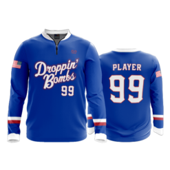 1256 FD Quarter Zip Batting Jacket LS DROPPIN-BOMBS