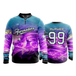 2223 FD Quarter Zip Batting Jacket LS TORENADERS