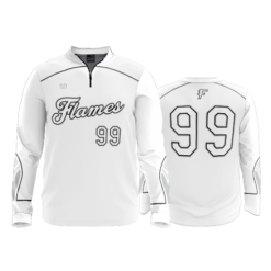 466 FD Quarter Zip Batting Jacket LS CINCY-FLAMES