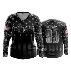 1262 FD Womens V-Neck Longsleeve CITY-BLACKOUT