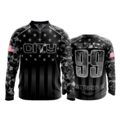 1262 FD Quarter Zip Batting Jacket LS CITY-BLACKOUT