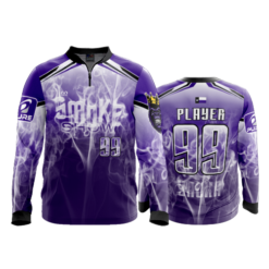 2575 FD Quarter Zip Batting Jacket LS SMOKE-SHOW-PURPLE