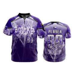 2575 FD Quarter Zip Batting Jacket SS SMOKE-SHOW-PURPLE