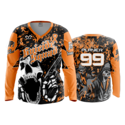 2572 FD Womens V-Neck Longsleeve SUICIDE-SQUAD-FLO-ORANGE-FLO INK + $5