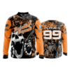 2572 FD Quarter Zip Batting Jacket LS SUICIDE-SQUAD-FLO-ORANGE-FLO INK + $5