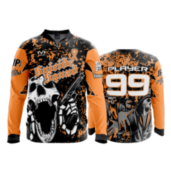 2572 FD Quarter Zip Batting Jacket LS SUICIDE-SQUAD-FLO-ORANGE-FLO INK + $5