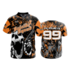 2572 FD Quarter Zip Batting Jacket SS SUICIDE-SQUAD-FLO-ORANGE-FLO INK + $5