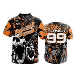 2572 FD Quarter Zip Batting Jacket SS SUICIDE-SQUAD-FLO-ORANGE-FLO INK + $5