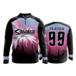 2461 FD Quarter Zip Batting Jacket LS MOJO-SAVAGE-BLACK