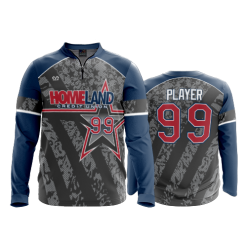2173 FD Quarter Zip Batting Jacket LS HOMELAND