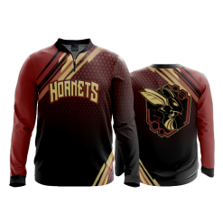 2586 FD Quarter Zip Batting Jacket LS HORNET-WRESTLING