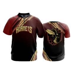 2586 FD Quarter Zip Batting Jacket SS HORNET-WRESTLING