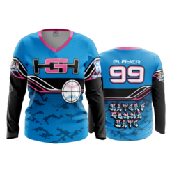 2105 FD Womens V-Neck Longsleeve HGH-BLUE