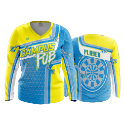 2386 FD Womens V-Neck Longsleeve CAMPUS-PUB-FLO INK + $5