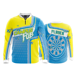 2386 FD Quarter Zip Batting Jacket LS CAMPUS-PUB-FLO INK + $5