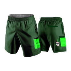 1107 LIGHTWEIGHT MICROFIBER 160gsm SHORT KEWASKUM-TRIBE-FLO-GREEN-FLO INK + $5