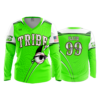 1107 FD Womens V-Neck Longsleeve KEWASKUM-TRIBE-FLO-GREEN-FLO INK + $5