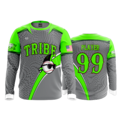 1107 FD Long Sleeve MENS KEWASKUM-TRIBE-GREY-FLO INK + $5
