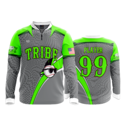 1107 FD Quarter Zip Batting Jacket LS KEWASKUM-TRIBE-GREY-FLO INK + $5
