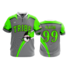 1107 FD Quarter Zip Batting Jacket SS KEWASKUM-TRIBE-GREY-FLO INK + $5