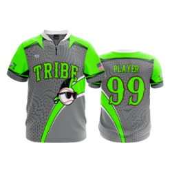 1107 FD Quarter Zip Batting Jacket SS KEWASKUM-TRIBE-GREY-FLO INK + $5