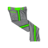 1107 CL CHARCOAL CUSTOM BRAID MENS PANT KEWASKUM-TRIBE-GREY-FLO INK + $5
