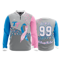 1813 FD Quarter Zip Batting Jacket LS TALKIN-TRASH