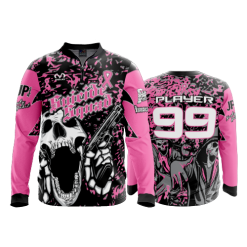 1013 FD Quarter Zip Batting Jacket LS SUICIDE-SQUAD-PINK