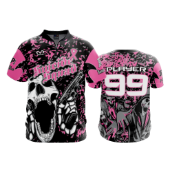 1013 FD Quarter Zip Batting Jacket SS SUICIDE-SQUAD-PINK