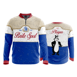 464 FD Quarter Zip Batting Jacket LS BRITE-SPOT