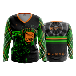 2596 FD Womens V-Neck Longsleeve PUPS-IRISH-PUB