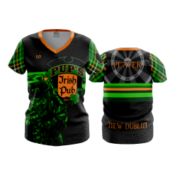 2596 FD Womens V-Neck PUPS-IRISH-PUB