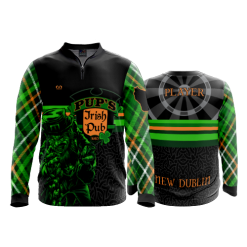 2596 FD Quarter Zip Batting Jacket LS PUPS-IRISH-PUB