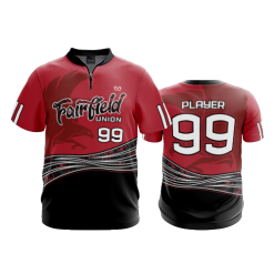 2582 FD Quarter Zip Batting Jacket SS FAIRFIELD-UNION-RED