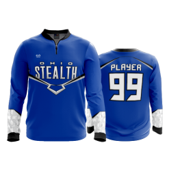 1686 FD Quarter Zip Batting Jacket LS OHIO-STEALTH-ROYAL