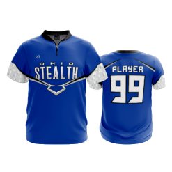 1686 FD Quarter Zip Batting Jacket SS OHIO-STEALTH-ROYAL