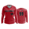 2619 FD Womens V-Neck Longsleeve PICKERINGTON-RED-HAWKS