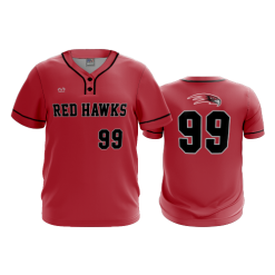 2619 FD MENS 2 BUTTON SCOOP NECK CL PICKERINGTON-RED-HAWKS