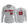 2619 FD Womens V-Neck Longsleeve PICKERINGTON-REDHAWKS-GREY