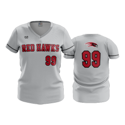 2619 FD Womens V-Neck PICKERINGTON-REDHAWKS-GREY